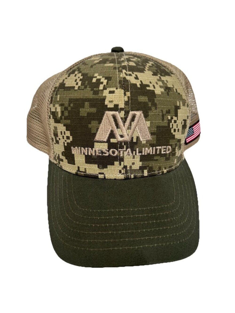 New Embroidered Camo Minnesota Limited Adjustable Military Green Trucker Hat Cap